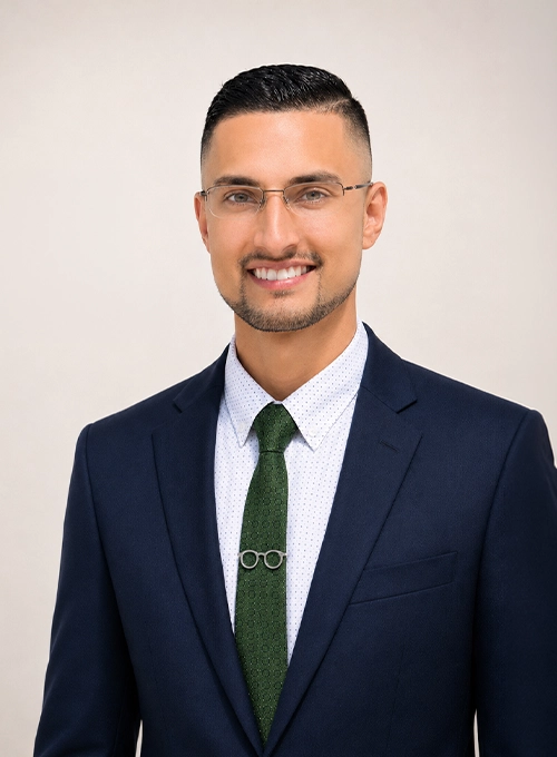 Eye Doctor Aftab Khan Smiling In Navy Suit