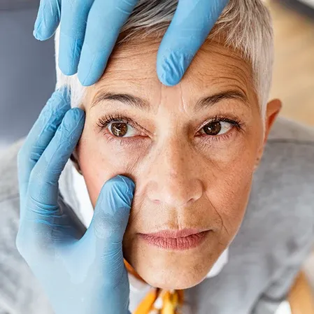 Cataracts Senior Patient Eye Exam